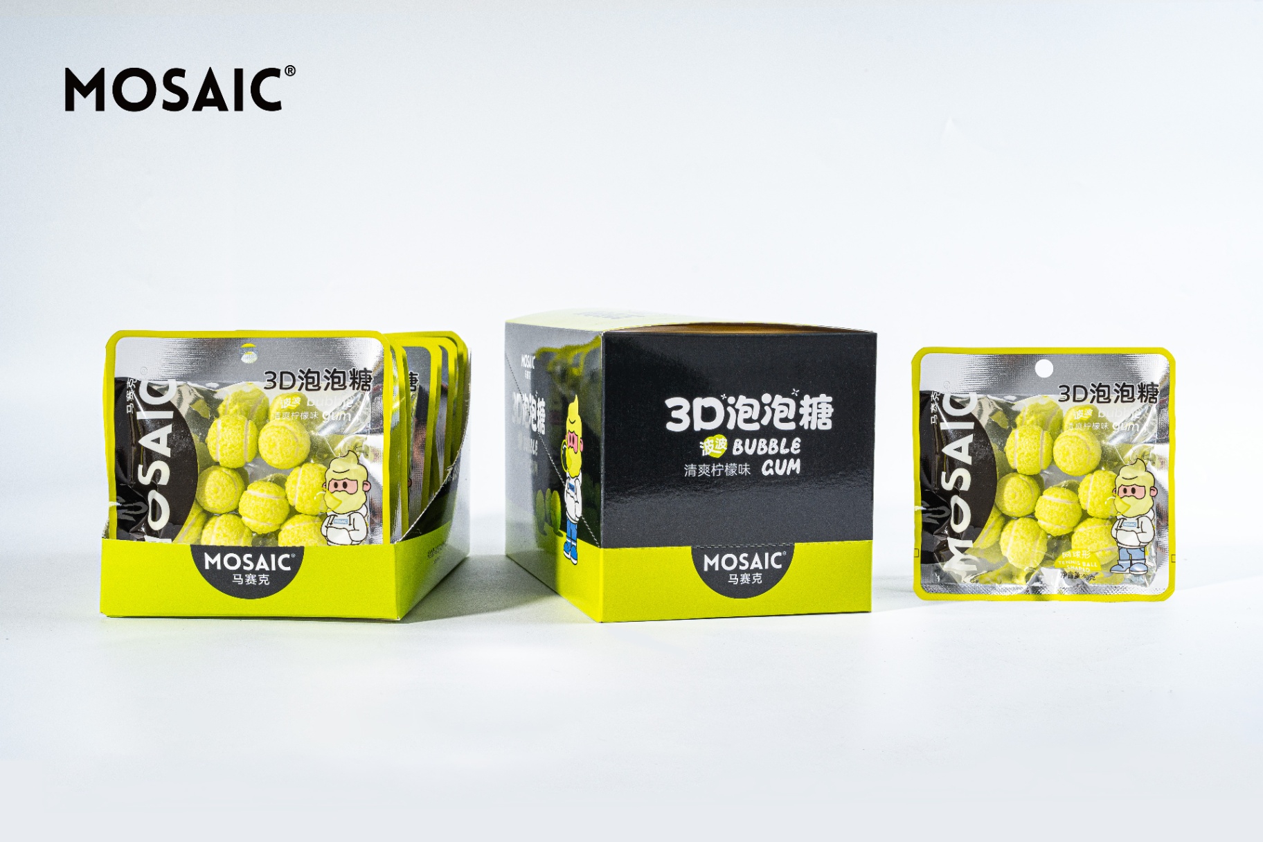 MOSAIC 3D Bubble Gum — Tennis Shape